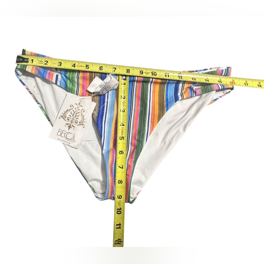 BECCA by Rebecca Virtue Print Play Leila Cut Out Bikini Bottom size L NWT - Picture 6 of 7